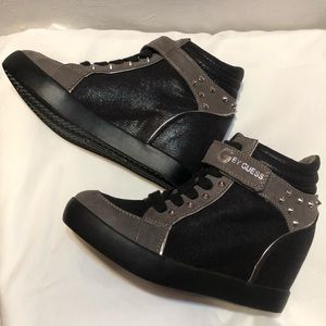 G BY GUESS SPIKES WEDGE SNEAKERS